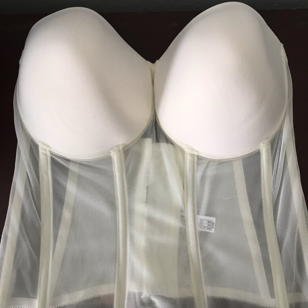 38DD strapless corset bra Ivory
